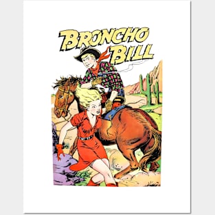 Girl Desert Broncho Bill Horse Cactus Cowboy Vintage Posters and Art